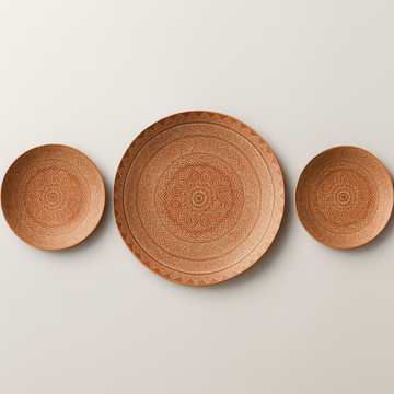 Marrakech Plates (Set of 3) - Terracotta Orange