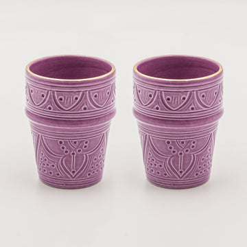 Medium Beldi Cups (200 ml) (Set of 2) - Purple Lilac