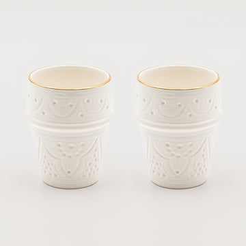 Medium Beldi Cups (200 ml) (Set of 2) - White