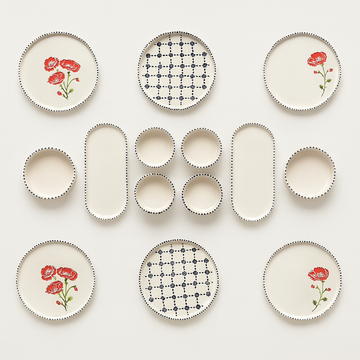 Handmade Rose Collection (Set of 14) - Red & Black