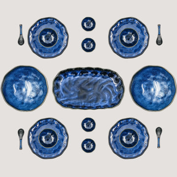 4-Person Classic Collection (Set of 19) - Royal Blue