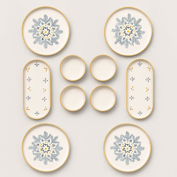 Handmade Motifs Collection (Set of 10) - Grey & Yellow