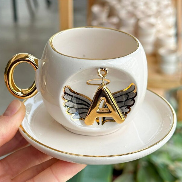 Letter A Cup and Saucer (150 ml)
