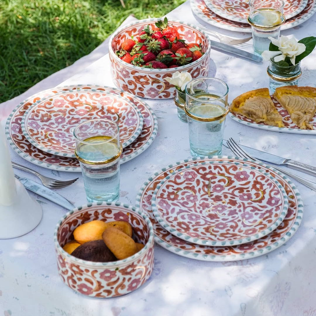 Large Floral Plate (26 cm) - Pink Blush