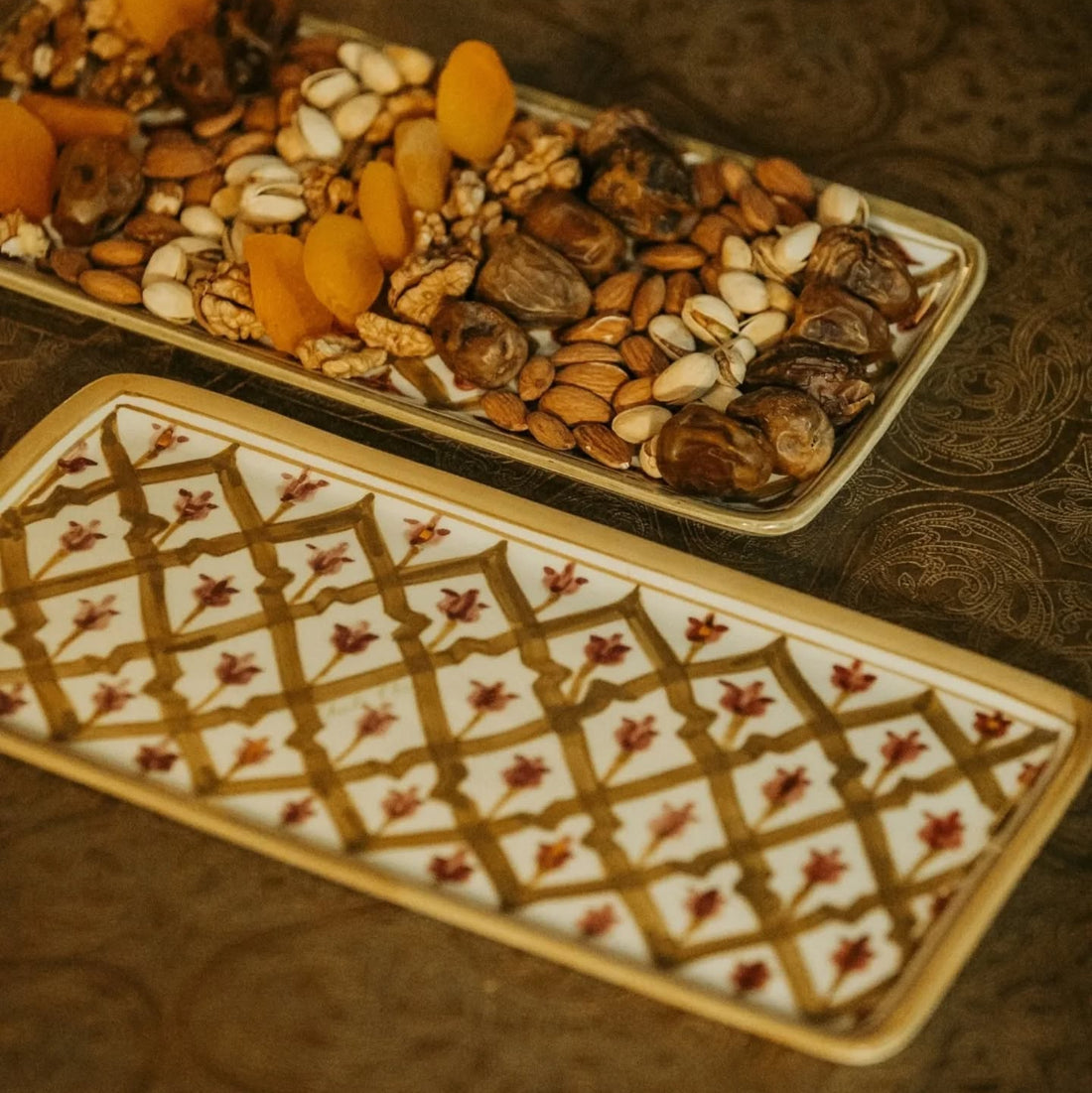 Large Lmida Serving Plate (34 cm) - Gold