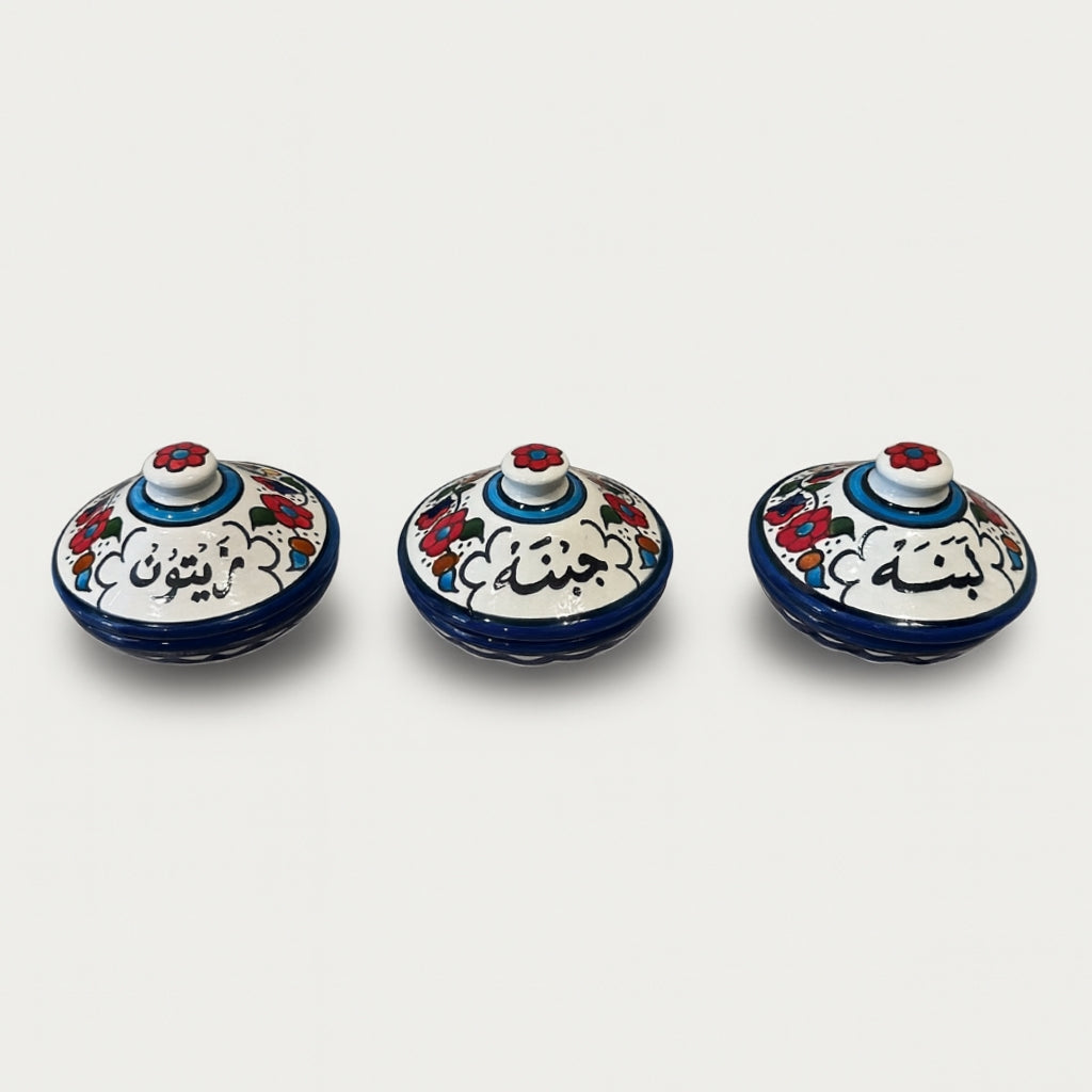 Bowls with Lid for Olives, Cheese and Labne (Set of 3)