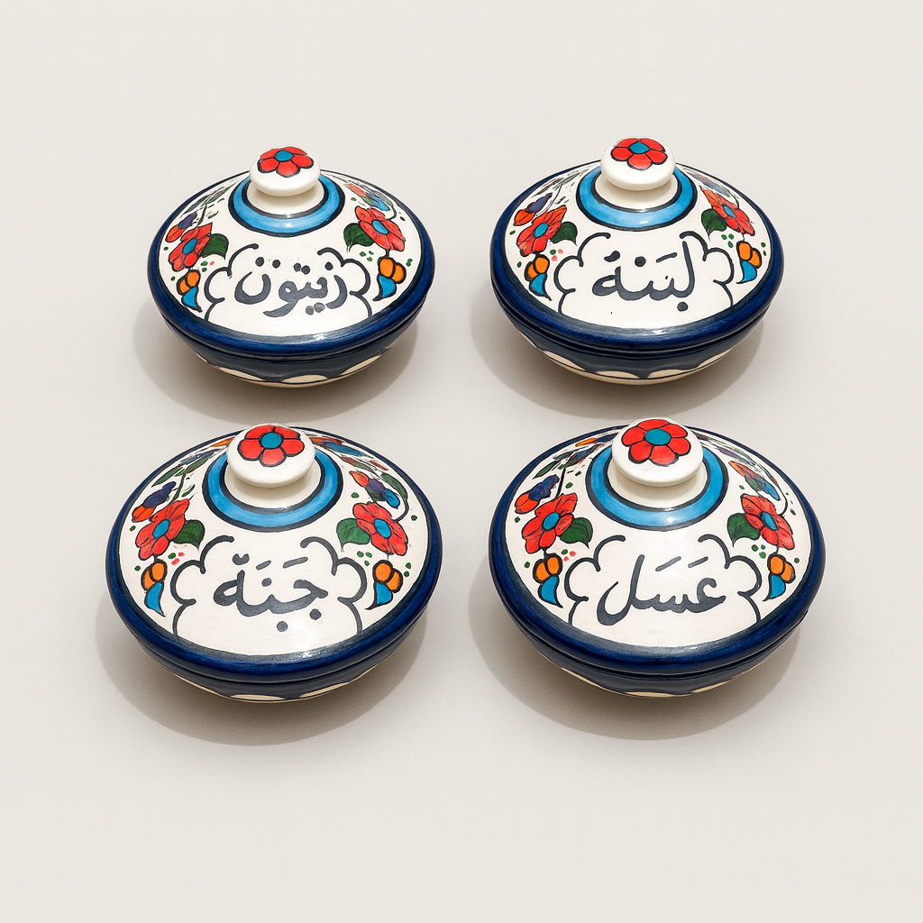 Bowls with Lid for Olives, Cheese, Labne and Honey (Set of 4)