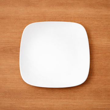 Square Plate Ceramic Bisque (23 cm) - Ready to Paint