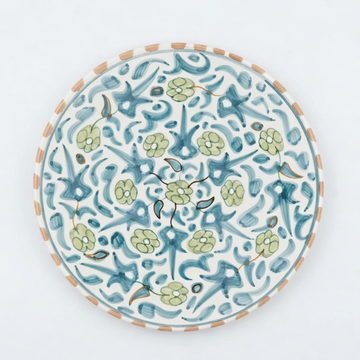 Medium / Large Floral Plate (20 or 26 cm) - Stone Blue