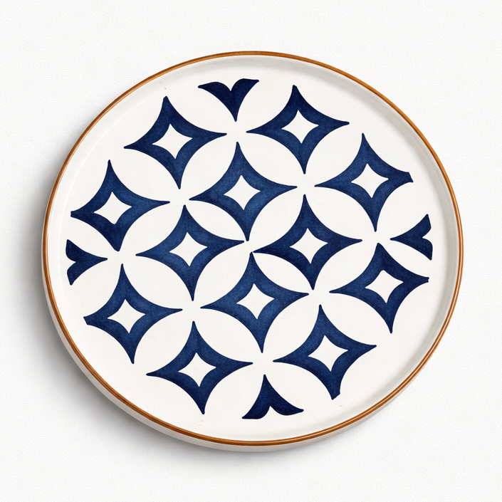 مجموعة فسيفساء مصنوعة يدوياً (مجموعة من 14 قطعة) - أزرق