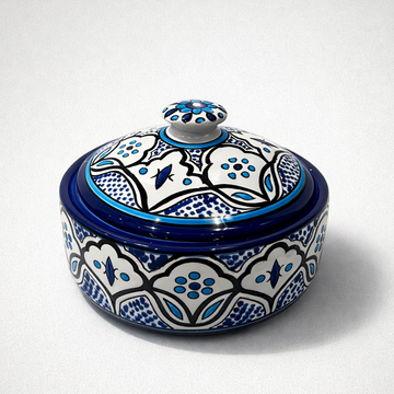 Large Serving Bowl with Lid (21 cm) - Blue