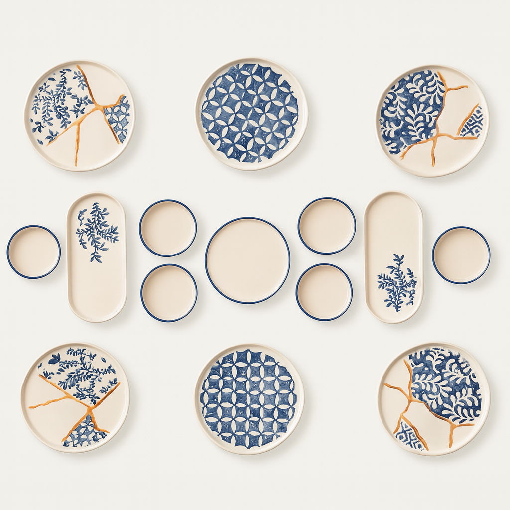 Mosaic Collection (Set of 15) - Blue