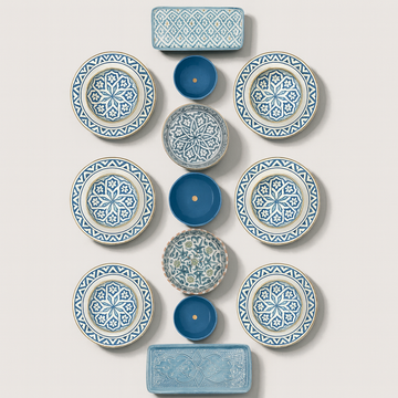 Exclusive Collection: 6-Person Sapphire Blue (Set of 25)