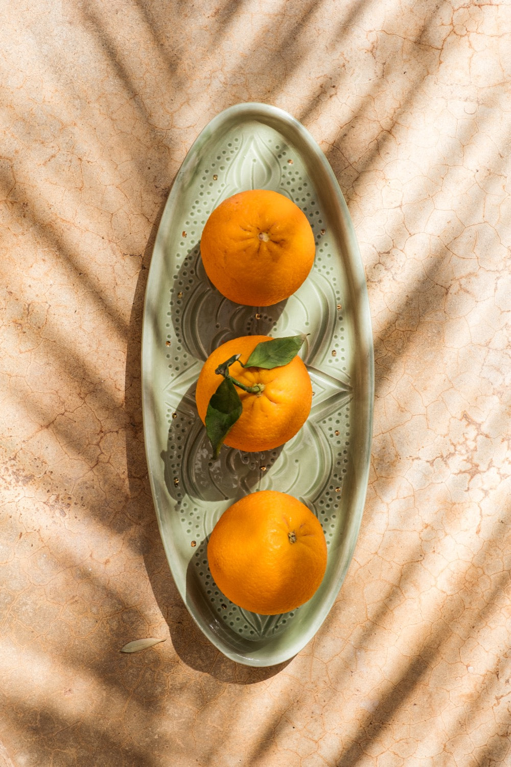 Large Beldi Oval Serving Plate (39 cm) - Mint Green