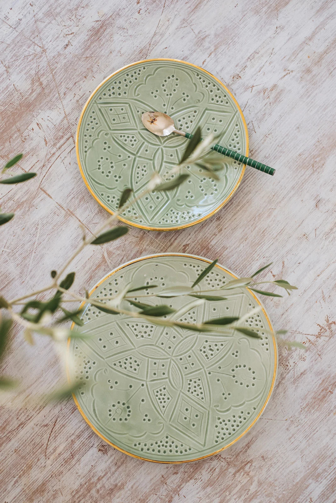 Small / Medium Beldi Plate (17 or 20 cm) - Mint Green