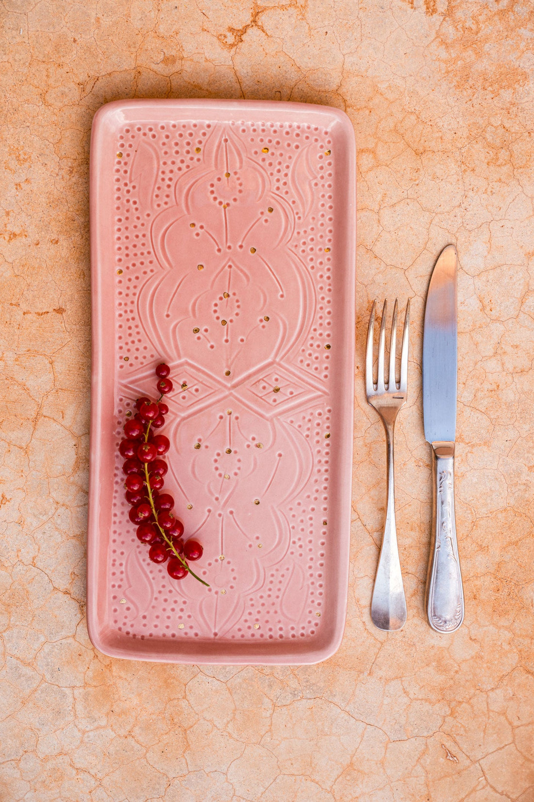 Large Beldi Serving Plate (34 cm) - Pink Blush