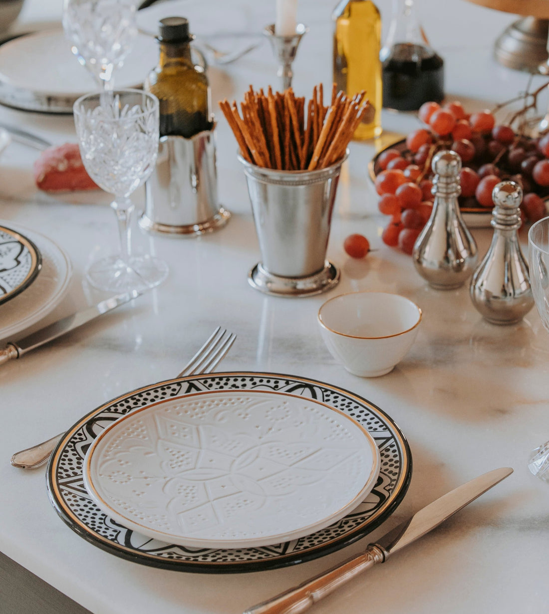 Small / Medium Beldi Plate (17 or 20 cm) - White
