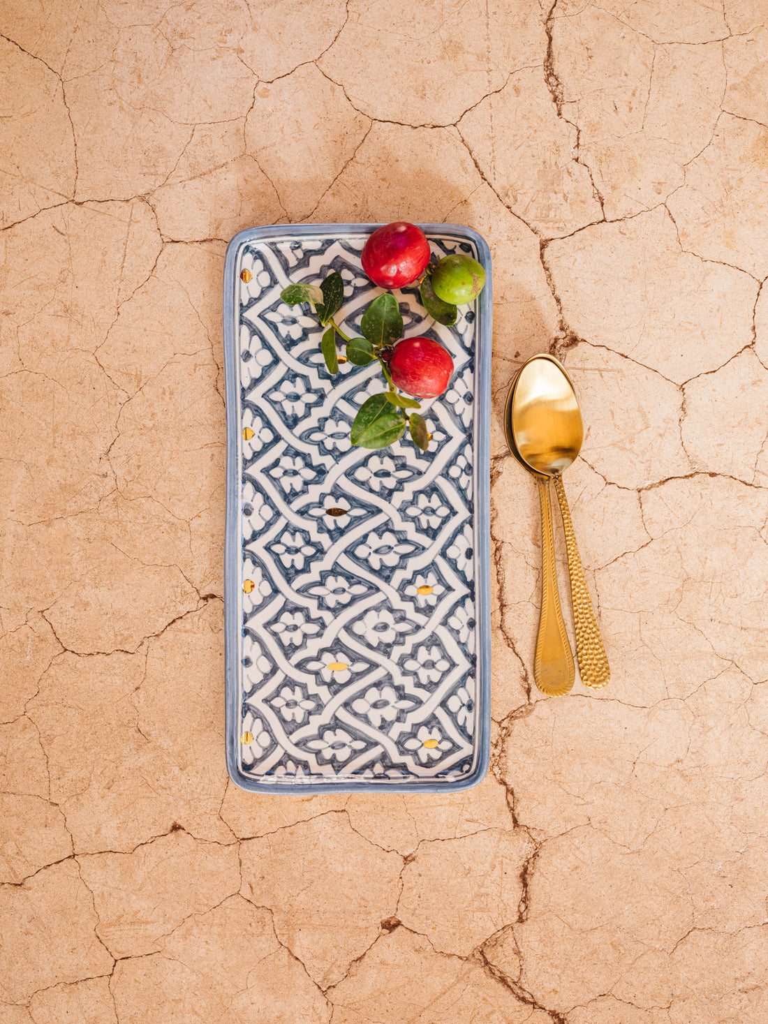 Large Fassia Serving Plate (34 cm) - Stone Blue