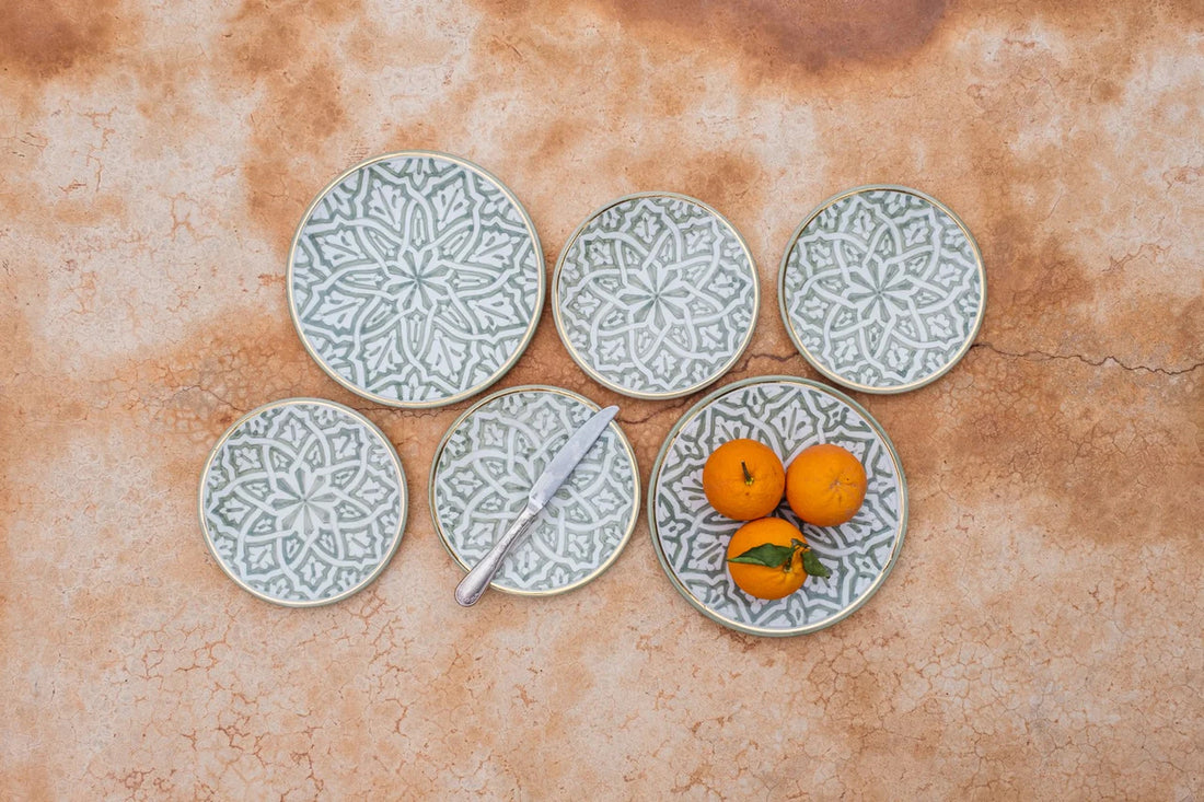 Small / Medium Fassia Plate (17 or 20 cm) - Mint Green