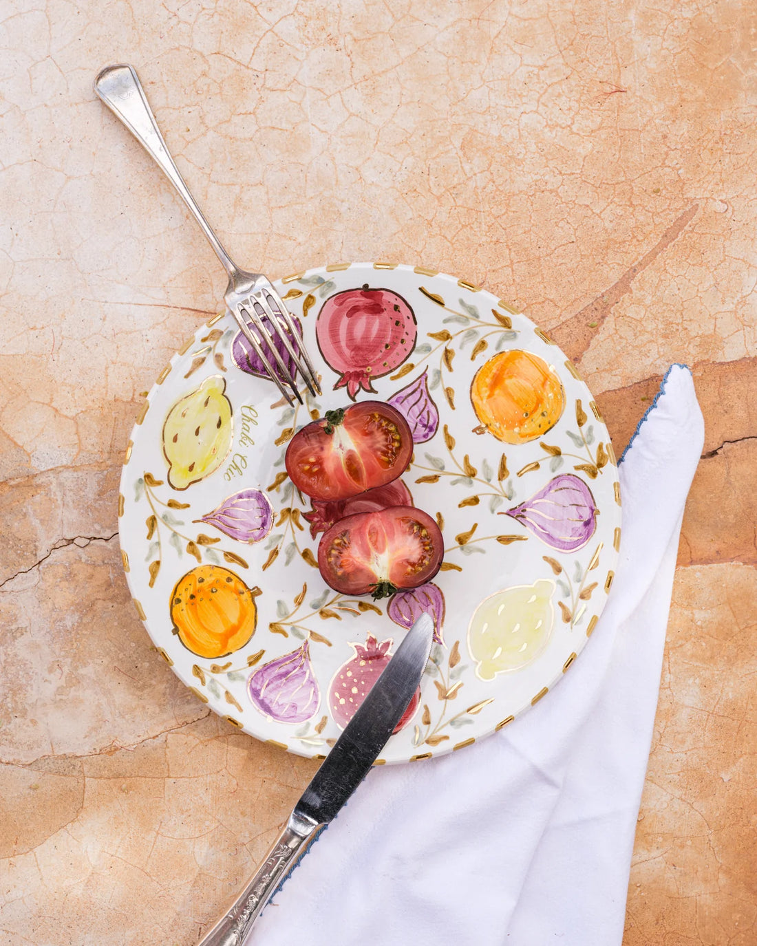 Large Tutti Frutti Plate (26 cm) - Multi-Color