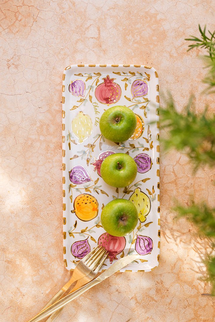 Large Tutti-Frutti Serving Plate (34 cm) - Multi-Color