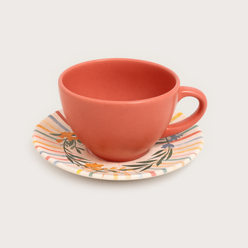 Floral Turkish Coffee Cup (150 ml) - Pink Blush