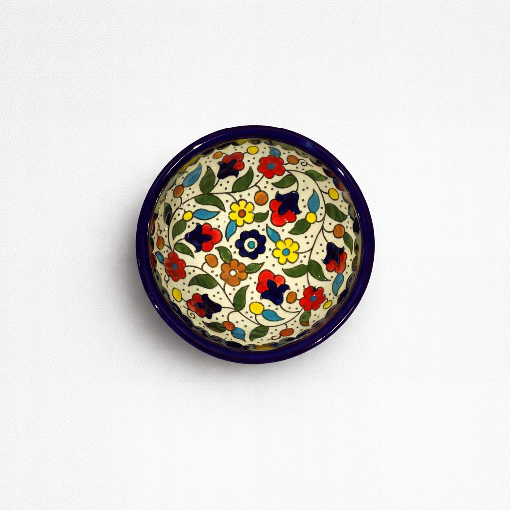 Floral Soup Bowl (12 cm) - Blue