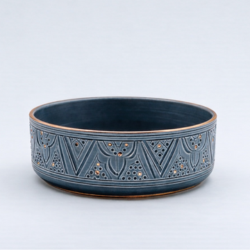 Beldi Flat Serving Bowl (18 or 24 cm) - Stone Blue
