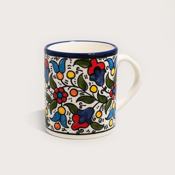 Floral Mug (200 ml) - Blue