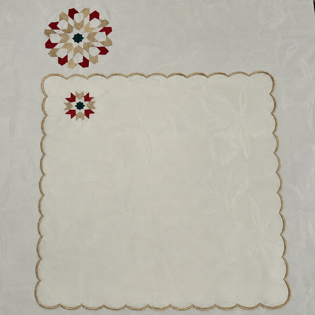 Zellige Table Cover & 12 Napkins (250 x 140 cm)