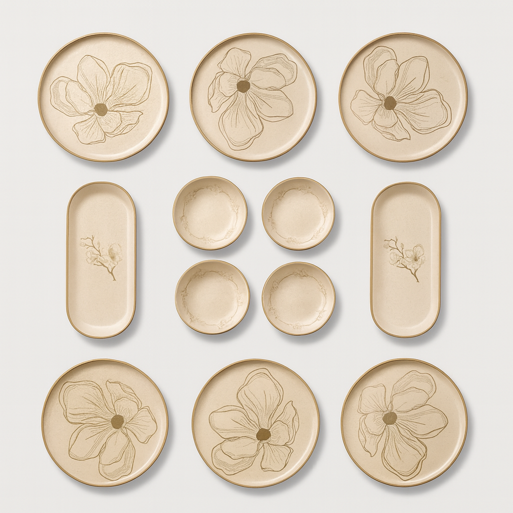 Petals Collection (Set of 12) - Beige