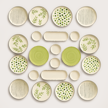 Handmade Leaf Collection (Set of 22) - Mint Green