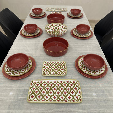 Exclusive Collection: 6-Person Ruby Bloom (Set of 25)