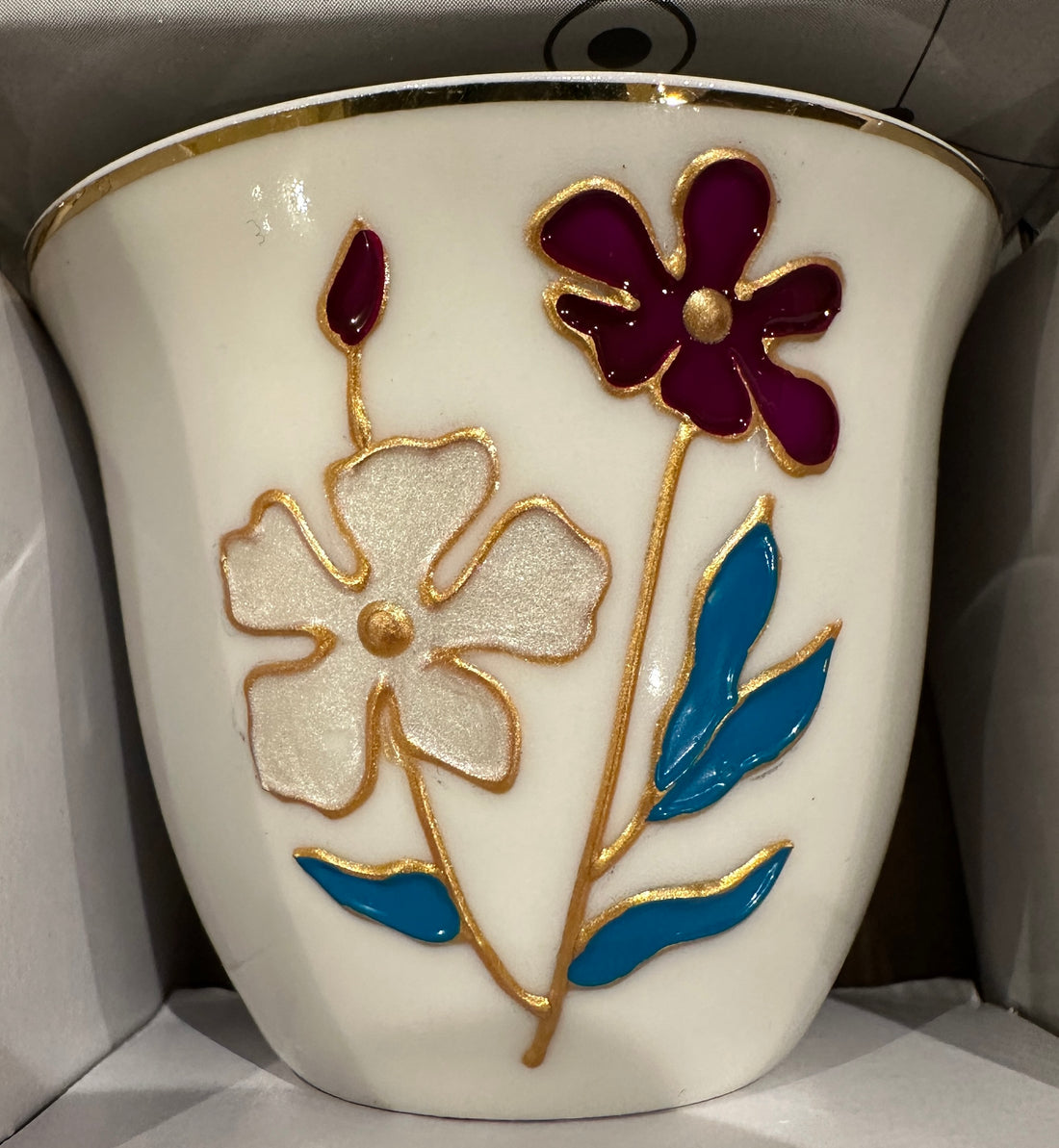 Floral Arabic Coffee Cups (50 ml) (Set of 6)