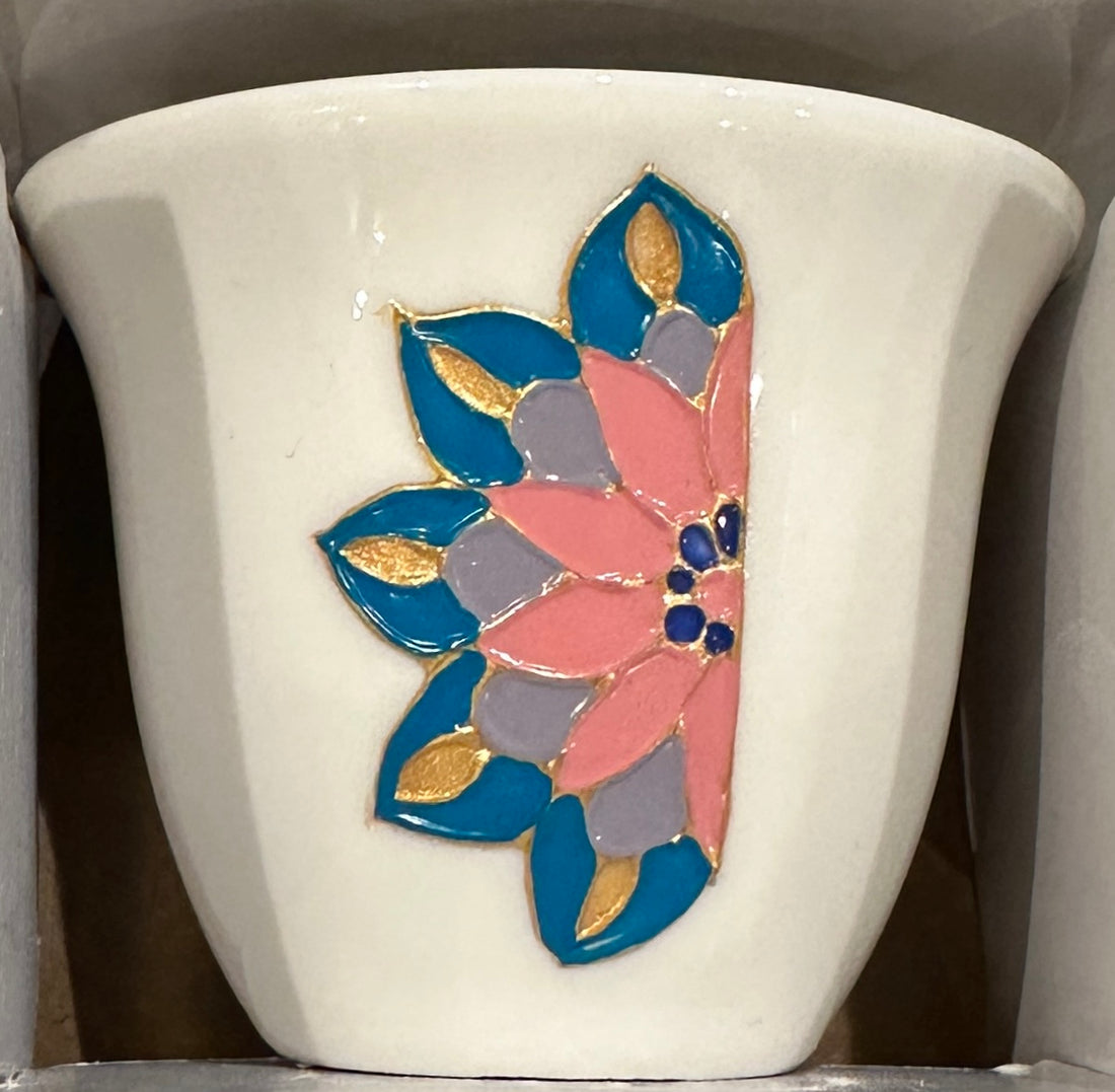 Motifs Arabic Coffee Cups (50 ml) (Set of 6)