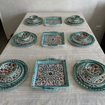 Exclusive Collection: 6-Person Turquoise Harmony (Set of 21)