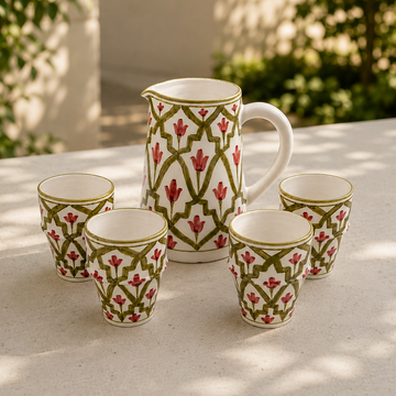 Lmida Large Jug & 4 Cups