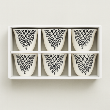 Keffiyeh Arabic Coffee Cups (50 ml) (Set of 6)