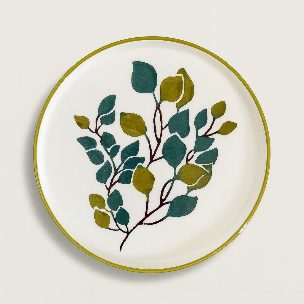 Handmade Leaves Collection (Set of 14) - Blue & Green