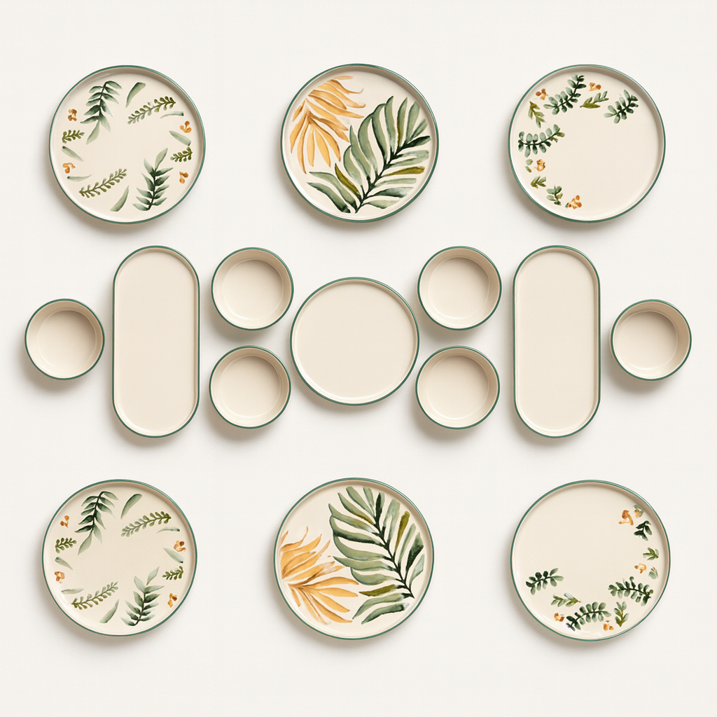 Leaves Collection (Set of 15) - Green & Brown