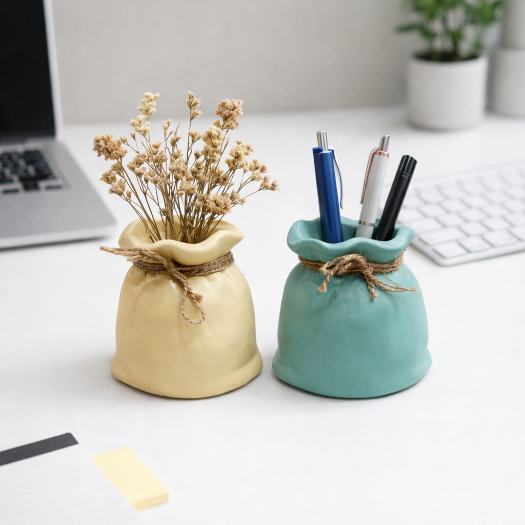 Mini Handmade Rustic Vases (Set of 2)