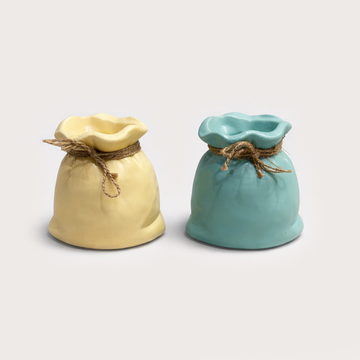 Mini Handmade Rustic Vases (Set of 2)