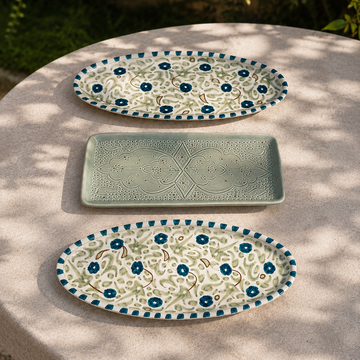 Handmade Mint Green Serving Set