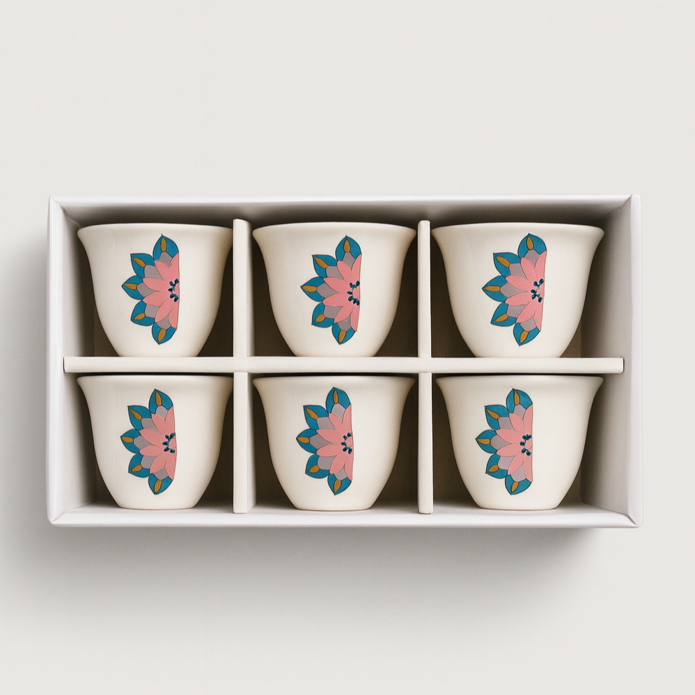 Motifs Arabic Coffee Cups (50 ml) (Set of 6)