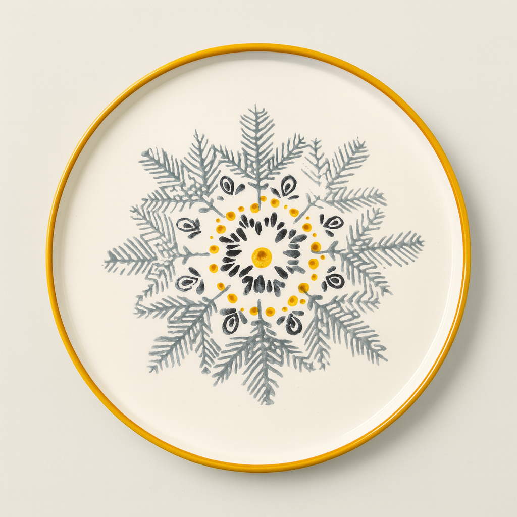 Handmade Motifs Collection (Set of 10) - Grey & Yellow