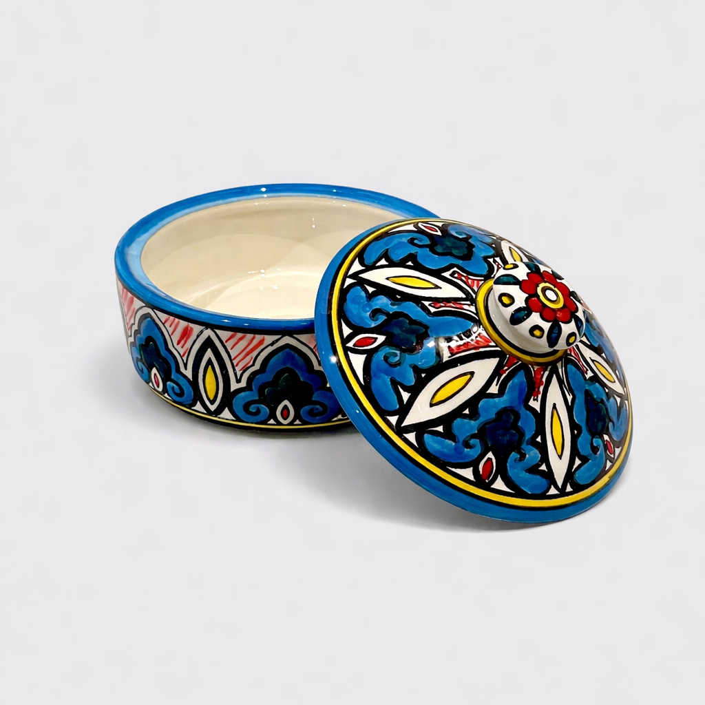 Large Serving Bowl with Lid (21 cm) - Multi-Color