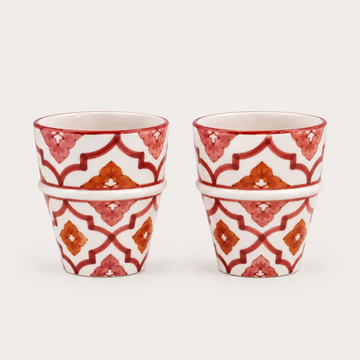Large Oasis Cups (280 ml) (Set of 2) - Pink & Red
