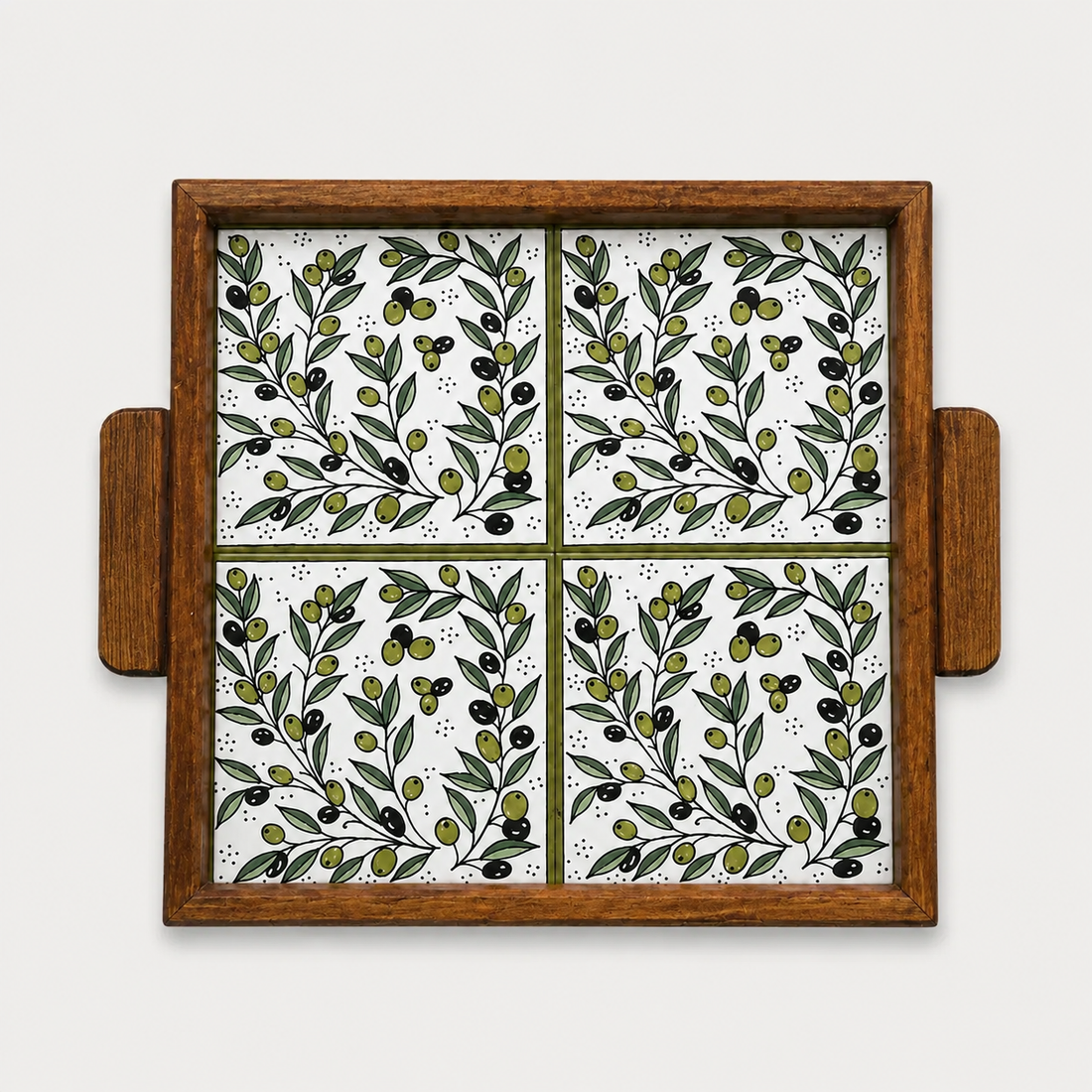 Olives Tray & 4 Mugs