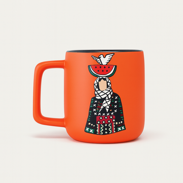 Palestinian Symbols Mug (350 ml) - Orange
