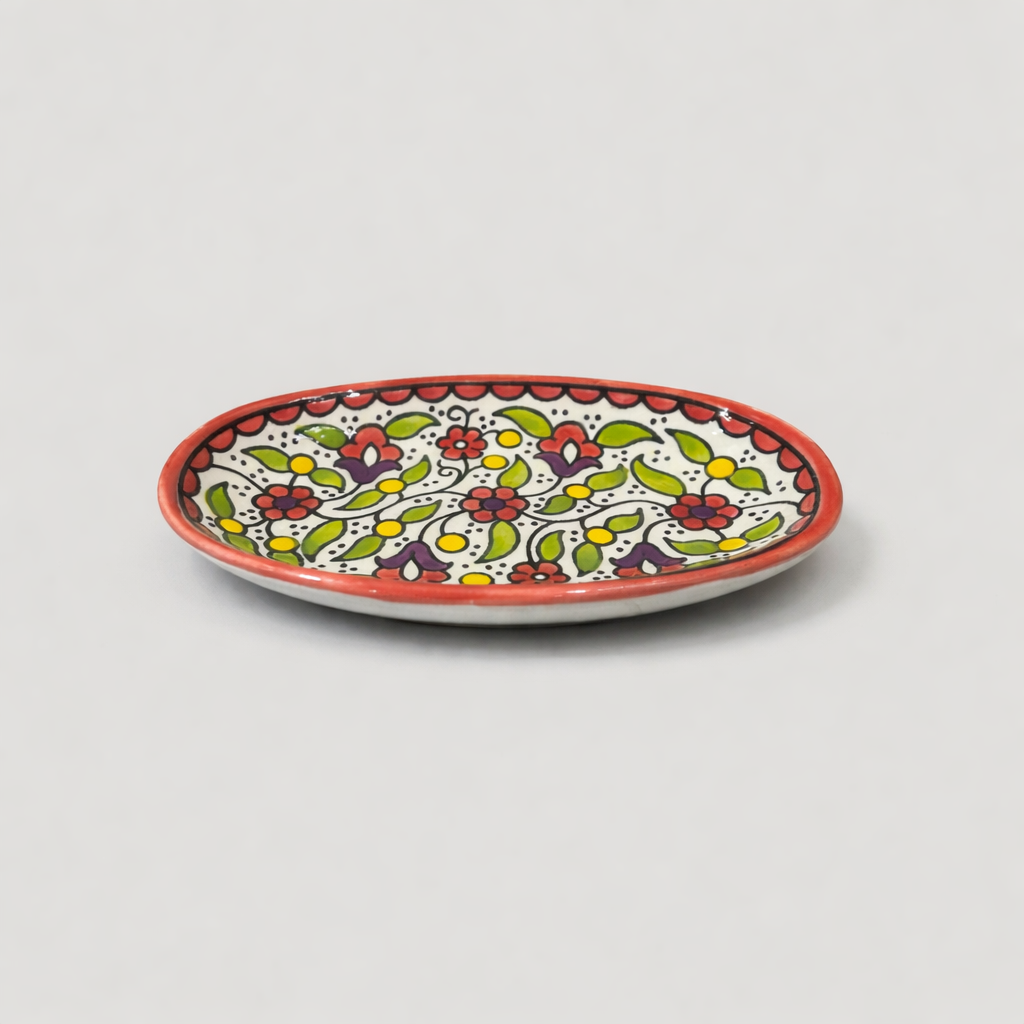 Floral Oval Plate (20 cm) - Pink Blush